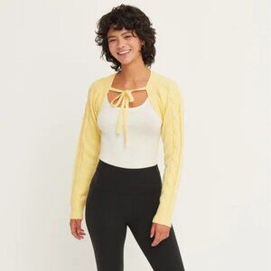 ✨NWT HYFVE Cable-Knit‎ Tie-Front Shrug